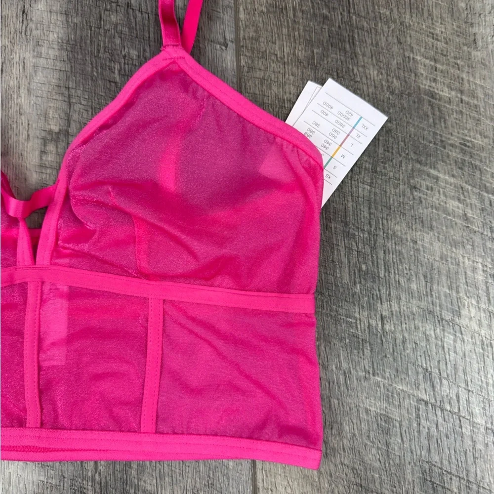 Auden Dark Pink Mesh‎ Bralette